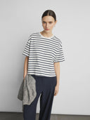 Blauw gestreept t-shirt leana