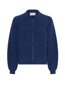 Blauw vest jin nenaya zip cardigan