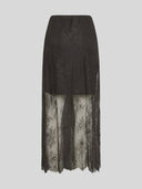 Kanten maxi rok dusty