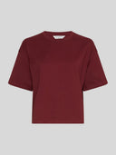 Bordeauxrood T-shirt leana tee
