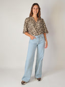 leopard top kalani vlora 2/4 shirt