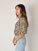 leopard top kalani vlora 2/4 shirt