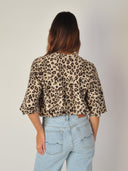 leopard top kalani vlora 2/4 shirt