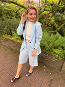 Lichtblauwe blazer graciela franciska