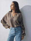 Lichtbruine blouse ramona rikkelia