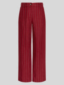 Rode linnen pantalon claritte pants