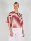 Roze gestreept t-shirt cessalia tee