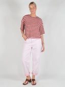 Roze gestreept t-shirt cessalia tee