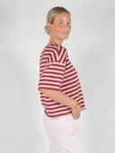 Roze gestreept t-shirt cessalia tee