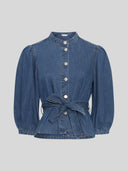 Denim blouse met ceintuur rylan elena 3/4