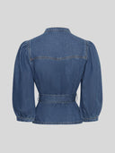 Denim blouse met ceintuur rylan elena 3/4