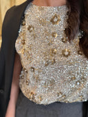 Zilveren glitter top magnolia