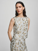 Zilveren glitter top magnolia