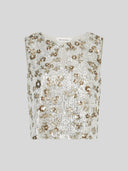 Zilveren glitter top magnolia