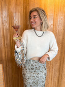 Zilveren glitter rok magnolia