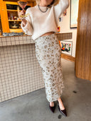 Zilveren glitter rok magnolia