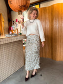 Zilveren glitter rok magnolia