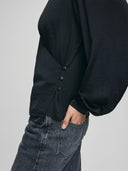 Zwarte top met overslag blakey maluca