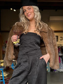 Zwarte strapless top spencer