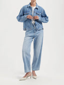 Barrel linnenmix jeans brooke
