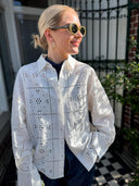 Witte broderie blouse cal java