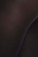 zwarte 40 denier panty met vissengraat patroon nina fishbone