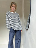 Blauw gestreepte longsleeve anna