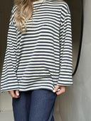 Blauw gestreepte longsleeve anna