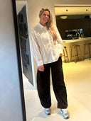 Witte blouse met parels billy pearl