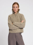 Beige gebreid vest clairie