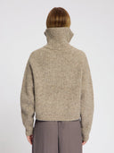 Beige gebreid vest clairie