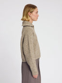 Beige gebreid vest clairie