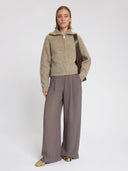 Beige gebreid vest clairie