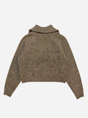 Beige gebreid vest clairie