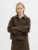 Bruine suède jacket marie faux suede jacket