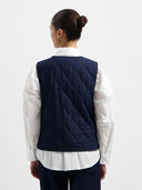 Denim gilet met striksluiting jada