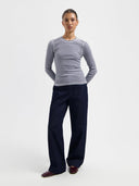 Blauw gestreepte longsleeve timmie