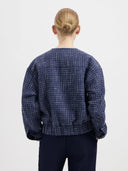 Blauwe tweed jas susie tweed jacket