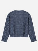 Blauwe tweed jas susie tweed jacket