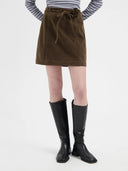 Bruine suede rok pennie
