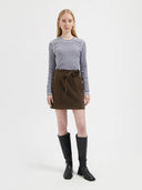 Bruine suede rok pennie