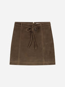 Bruine suede rok pennie