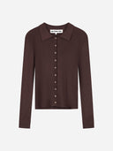 Donker bruine wnie polo knit