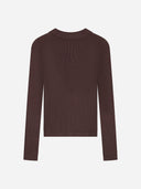Donker bruine wnie polo knit
