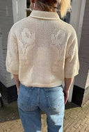 Off-white top rosa polo knit