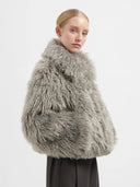 Grijze fake fur jacket nara