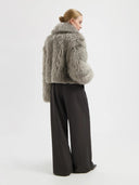 Grijze fake fur jacket nara