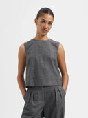 Grijze top mira herringbone