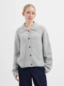 Licht grijze polo cardigan lillie