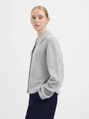 Licht grijze polo cardigan lillie